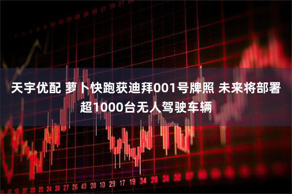天宇优配 萝卜快跑获迪拜001号牌照 未来将部署超1000台无人驾驶车辆