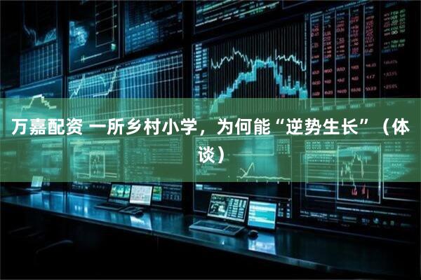 万嘉配资 一所乡村小学，为何能“逆势生长”（体谈）